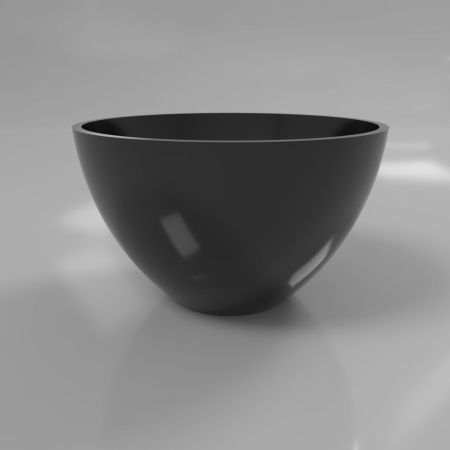 Умывальник WHITECROSS Amethyst D=50 (черный глянец) иск. камень