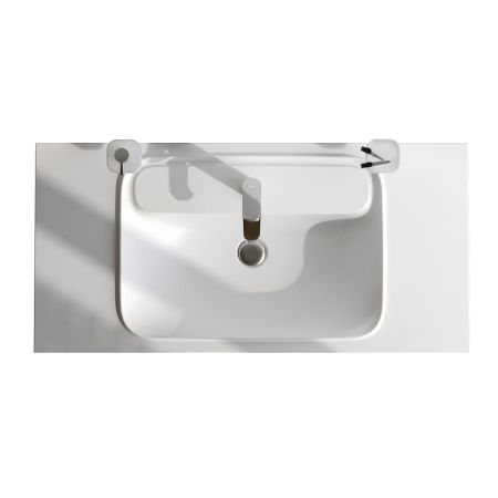 M8FWPC1000WM Func, Раковина мебельная, литьевой мрамор, 100 см, цвет белый матовый, артикул M8FWPC1000WM