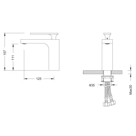 Смеситель для раковины Timo Torne 4361/17F золото матовое, артикул 4361/17F