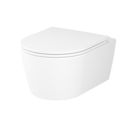 C8F1700MWSC Func подвесной унитаз 49 см FlashClean с сиденьем микролифт, бел мат