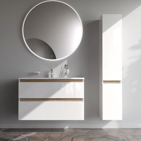 M85AFHX1002WG X-Joy, База под раковину, подвесная, 100 см, 2 ящика, белый глянец, артикул M85AFHX1002WG