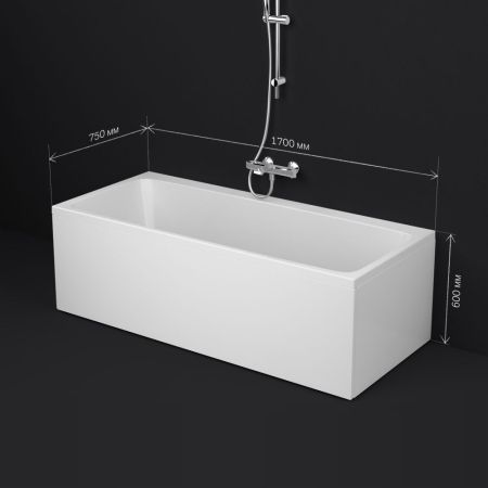 W84A-170-075W-A Func Ванна акриловая 170х75, шт, артикул W84A-170-075W-A