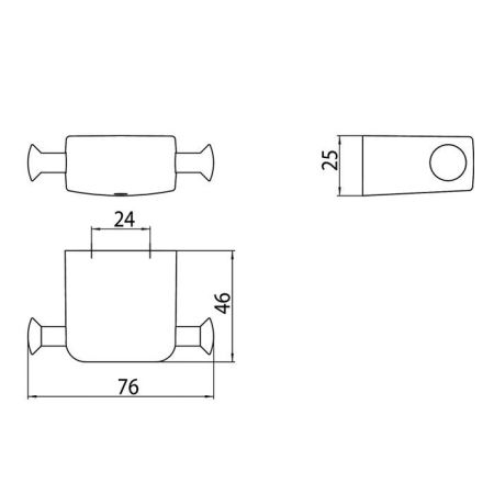Emco Trend, двойной крючок, цвет хром
