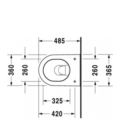 Duravit Darling New Унитаз подвесной компакт с  вертикальным смывом, вкл. крепление Durafix, 360x485мм, Цвет: Белый