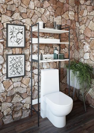 Стеллаж для хранения над сантехникой ПП Черный муар 82613186, артикул 82613186