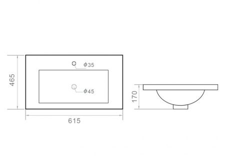 Раковина Orange 61 B03-610W Белая