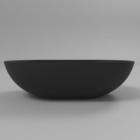 Умывальник WHITECROSS Amber 60x35 (черный мат) иск. камень, артикул 0716.060035.201