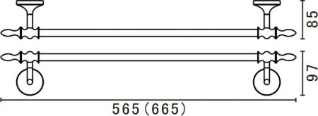 Держатель для полотенец Art&Max Bohemia AM-E-4224 Золото, артикул AM-E-4224-Do