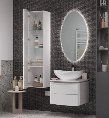 Пенал (35см) Velvex Luna pp.LUN.35, белый, артикул pp.LUN.35