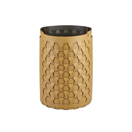 Colombo Adj Круглая корзина Dubai, D40H57 см, цвет: горчичный/оливковый, артикул BADJ2057-4055