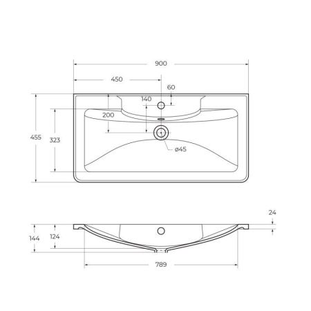 Мебель для ванной комнаты BELBAGNO ACQUA-900-2C-SO, артикул BB900/455-LV-MR-ALR
