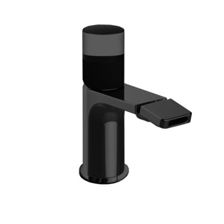 Fantini Nice Смеситель для биде, 1 отв., излив 130ммбез донного клапана, цвет: черный матовый, артикул 65 13 S008SWF