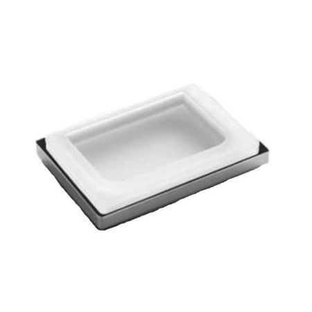 Colombo Look Мыльница, цвет: хром/матовое стекло, артикул B1651-VAN