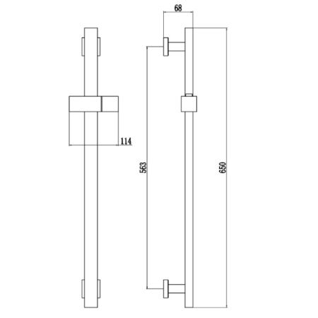 Душевая штанга Fmark FS90466L, сатин, артикул FS90466L