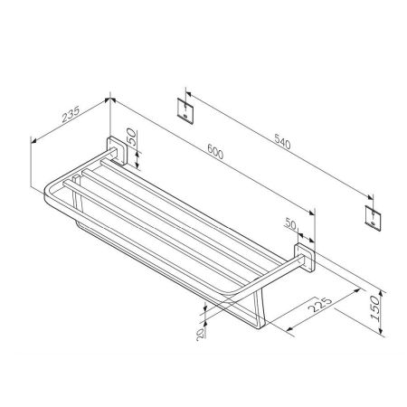 A8F37722 Func Полка для полотенец, черный, артикул A8F37722