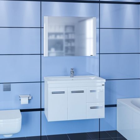 Тумба для умыв. "Меркурий 80" 2 ящ. подвес.  (ум. Фостер 80), артикул 209004