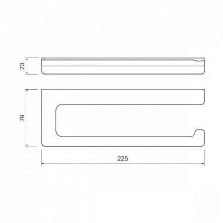 Держатель туалетной бумаги Iddis Slide SLIBS00i43 Черный, артикул SLIBS00i43
