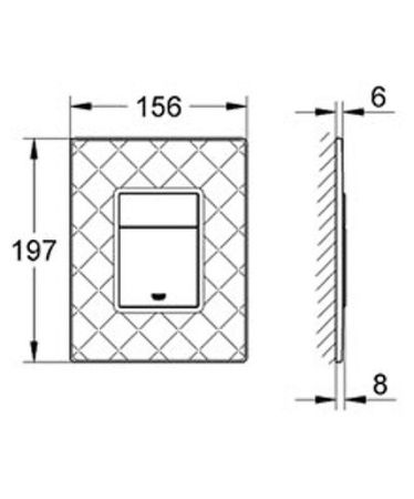 Клавиша смыва Grohe Skate Cosmopolitan 38913XM0 Темно-красный Хром Клавиша смыва Grohe Skate Cosmopolitan 38913XM0 Темно-красный Хром