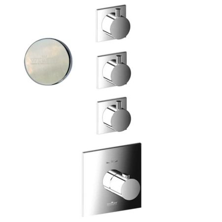 Смеситель для душа встраиваемый с термостатом Webert Elio EL971502345, никель, артикул EL971502345