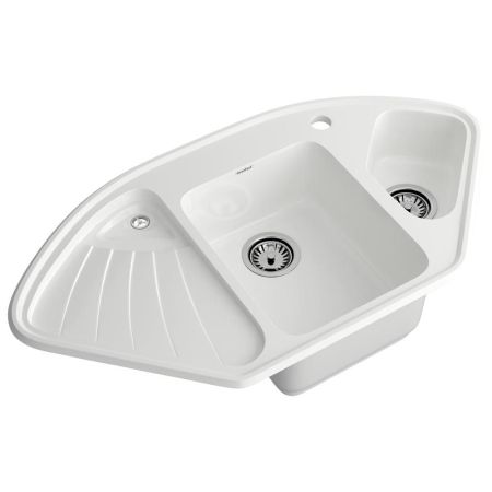 Кухонная мойка GranFest CORNER 1040E, иней, артикул C-1040E иней