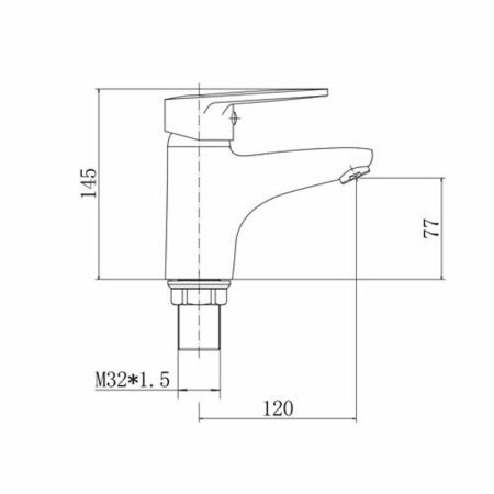 Смеситель для раковины FASHUN A1068, хром