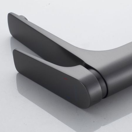 Смеситель для раковины высокий Shevanik S4211T, оружейная сталь, артикул S4211T