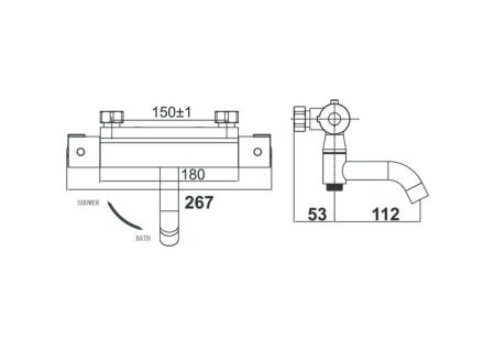 Смеситель для ванны DK Bayern Potsdam (DA2153201), артикул DA2153201