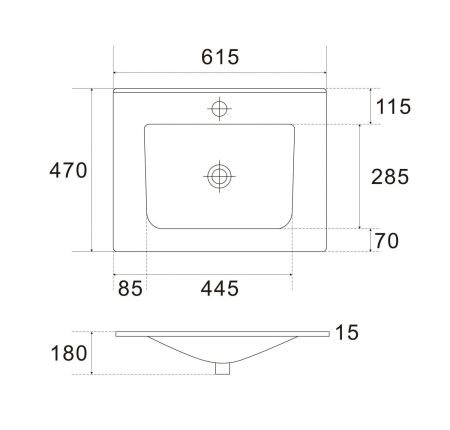 Раковина керамическая AM7117-60, артикул AM7117-60