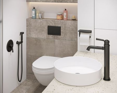 Смеситель для раковины Timo Arisa 5311/03F Черный, артикул 5311/03F