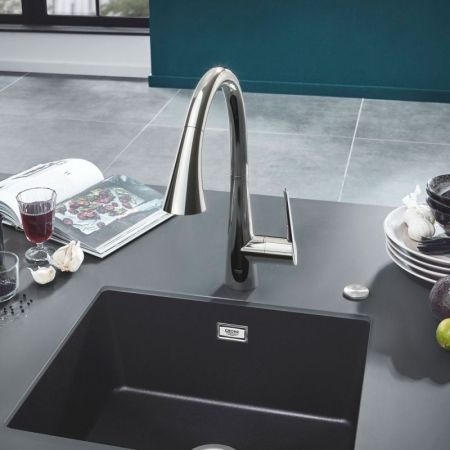 Смеситель для кухни GROHE Zedra New с выдвижной лейкой, хром (32294002), артикул 32294002