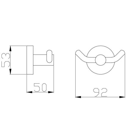 Крючок для ванной комнаты Rav Slezak Colorado COA0102Z, золото, артикул COA0102Z