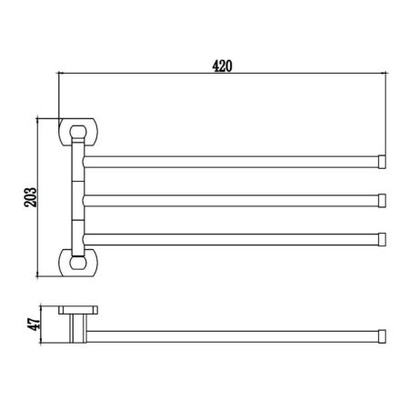 Полотенцедержатель Savol S-009903, хром, артикул S-009903