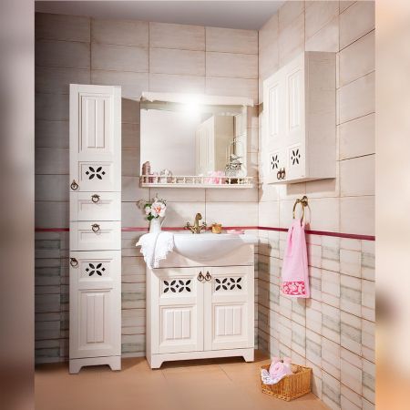 Зеркало с балюстрадой Бриклаер КАНТРИ 85, бежевый дуб прованс, артикул КАНТРИ 85