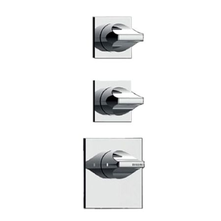 Смеситель для душа, Bossini, APICE, HighFlow, на 2-3 выхода, тип регулирования воды-термостатический картридж, монтаж-настенный встраиваемый, отверстия для монтажа-3, внутренняя часть-необходимо заказать, с отдельными панелями, округло-плоская рукоятка, у