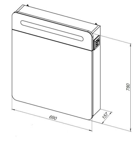 Зеркальный шкаф Aquanet Лукка 70 белый