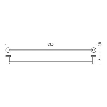 Colombo Plus Полотенцедержатель 83.5см, цвет: PVD нержавеющая сталь, артикул W4912.HPS1