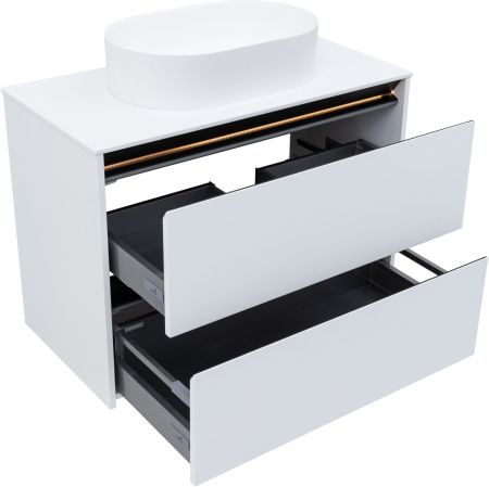 Тумба под раковину Allen Brau Activity 90 1.34005.WM белый матовый/черный браш, артикул 1.34005.WM