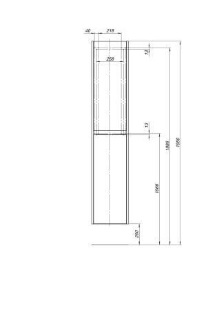Шкаф-пенал Aquanet Nova Lite 35 дуб рошелье, артикул 00242265