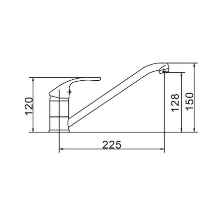 Смеситель для кухни FASHUN A4236, хром