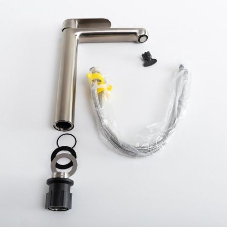 STYLUS-LC-01-W0 Смеситель для накладной раковины однорычажный, без донного клапана, хром, артикул STYLUS-LC-01-W0