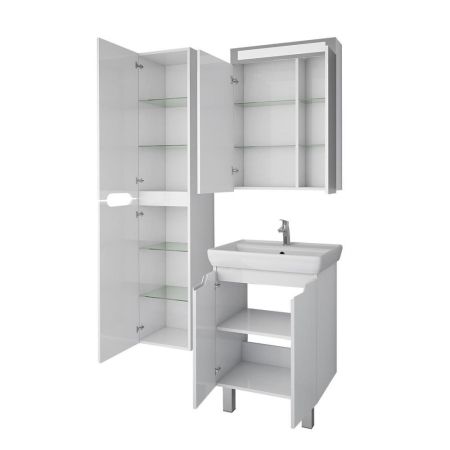 Тумба с раковиной подвесная Dreja Q Plus (D) 70 см, белый, артикул 99-1005-com