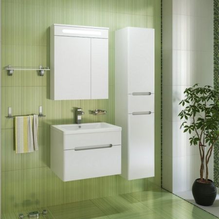 Тумба под раковину Runo Парма 75 4620750025830 подвесная Белая