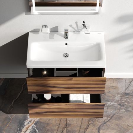 M90FHX0752HF Gem, База под раковину, подвесная, 75 см, 2 ящика, цвет: орех M90FHX0752HF Gem, База под раковину, подвесная, 75 см, 2 ящика, цвет: орех