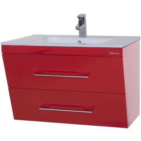 Тумба под раковину Bellezza Берта 90 4635215510035 подвесная Красная, артикул 4635215510035