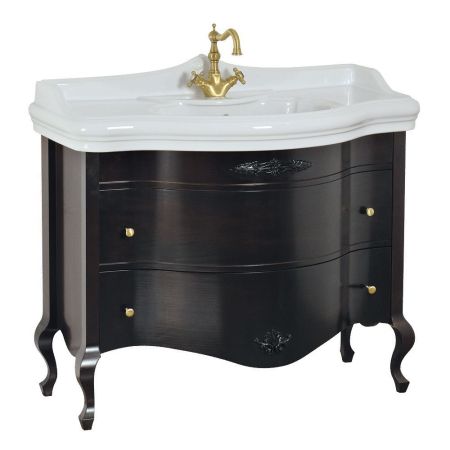 IMPERO База L110xH82xP57 см. для раковины 110 см, 2 выдвижных ящика, цвет: NOCE, артикул 25964