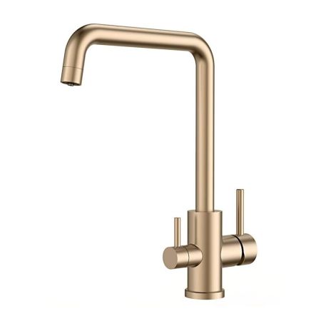 Смеситель для кухни с подключением фильтра Voda Kitchen FW519G, золотой сатин, артикул FW519G