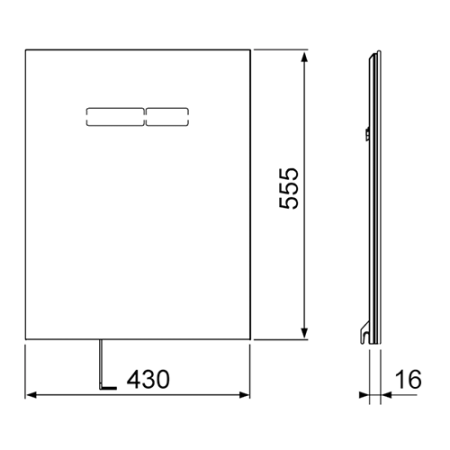 Нижняя панель TECElux для установки стандартного унитаза, артикул 9650100