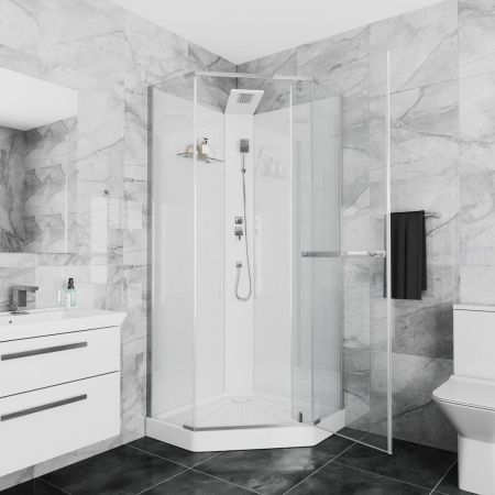 Кабина CHIKA901T душевая без крыши Cerutti SPA (90x90x215-225), артикул CHIKA901T