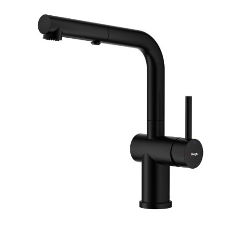 Смеситель для кухни с выдвижным изливом Raglo R86.49.06, черный, артикул R86.49.06
