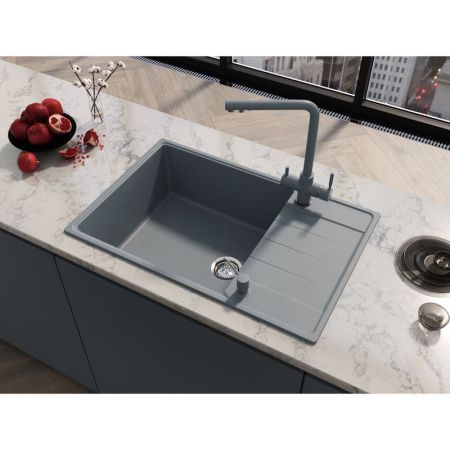 Кухонная мойка Grandex Aqua Topline 600212, серый
